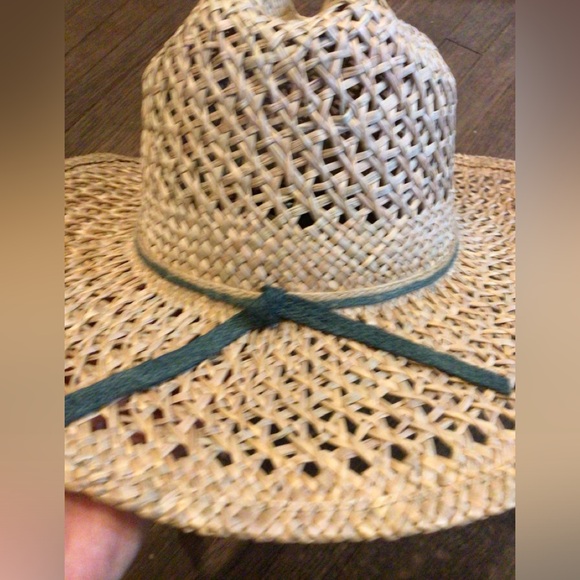Wyeth by Todd Magill Accessories - NEW! Wyeth Woven Straw Sun Hat with Green Tie